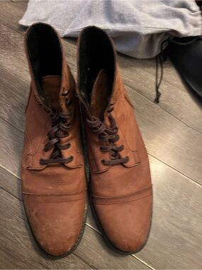 Thursday Boot Company Men's Tan-Brown Leather Lace-Up Boots